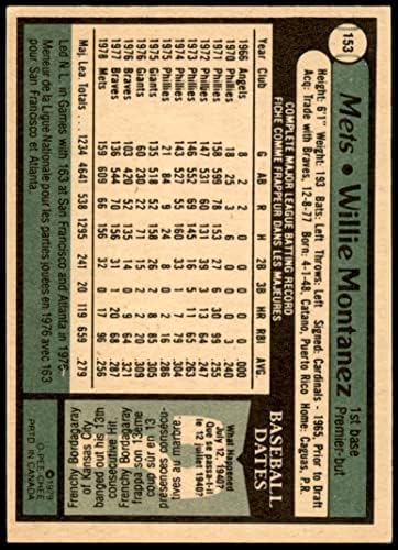 1979 О-Пи-Джи 153 Уили Монтанез Ню Йорк Метс (Бейзболна картичка), Ню Йорк Метс