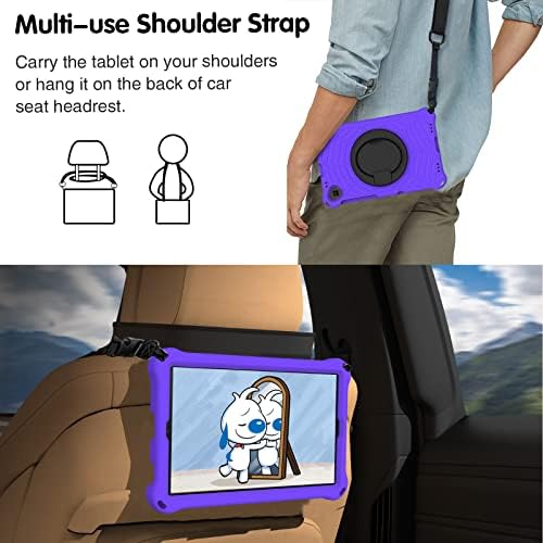 калъф за таблет Xiaomi Mi Pad 4 Plus (10,1 ), за деца - ЕВА, Лека Противоударная дръжка със завъртане на 360 °, Здрава кутията С пагон, лилаво