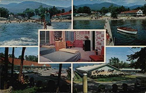 Marine Village Resort Motel Лейк Джордж, Ню Йорк, Ню Йорк Оригиналната Реколта Картичка