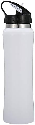 Случайна Спортна Бутилка за вода от Неръждаема Стомана Фланец Вакуум Термос обем 550 мл (Цвят: черен)