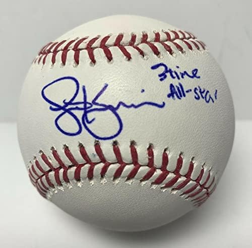 Скот Казмир подписа MLB Бейзбол PSA 8A05295 с надпис Доджърс Джайентс - Бейзболни топки с автографи