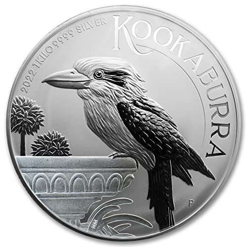 2022 P AU 1 килограм (32,15 на една унция) на Australian сребърна монета-прес-папие Кукабурра, Брилянт, без циркулация (БУ в капсула), със сертификат за автентичността на 30 щатски долара