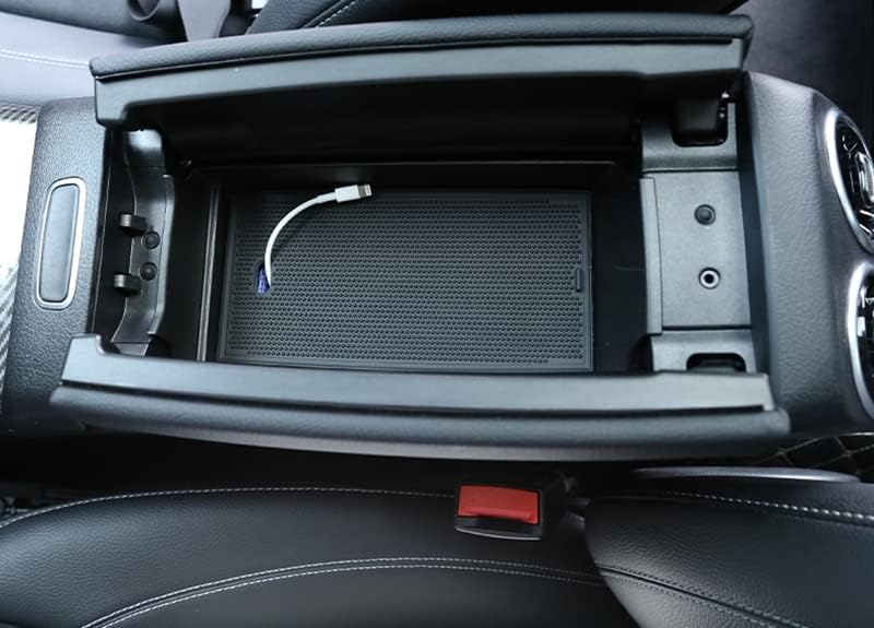 Eppar Нов Защитен Централна кутия за съхранение, Съвместими с Mercedes Benz GLA 2020-2023 GLA200 GLA220 GLA250 (черен)