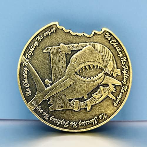Филм На Челюстта Медальон Консервация На Акула Животно Монета Морска Консервация На Бронзова Фигура Монета С Bossed