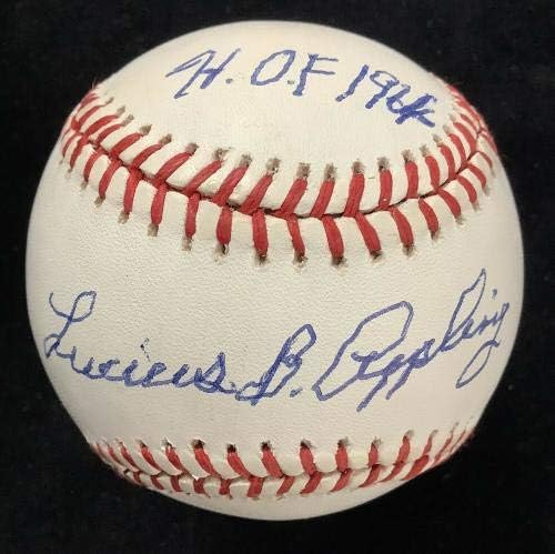 Люциус Люк Эпплинг Подписа бейзболен автограф Brown White Sox HOF 1964 Inscr JSA - Бейзболни топки с автографи