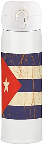 Флаг на Куба на Мента парче Хартия, Изолирано Бутилка За Вода От Неръждаема Стомана, Чаена Чаша, Чаена Чаша За Спорт, Колоездене, Крак Туризъм
