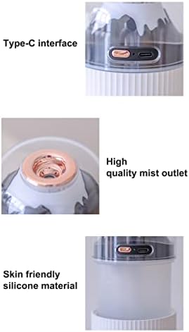 Овлажнител ароматерапия машина пламък аромат дифузор air Арома дифузер мини домашен офис йога (сив)