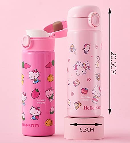 Бутилка за вода Sanrio на Hello Kitty С Изолация за Всеки ден От Неръждаема Стомана 400 мл, Розова