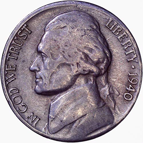 1940 - те Години Jefferson Nickel 5C Приблизително В формата на