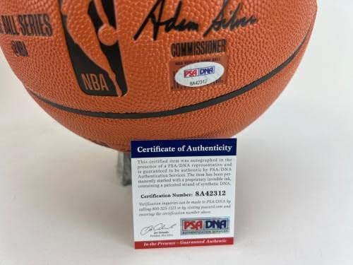 Бил Ръсел подписа на Баскетболна топка Серия Auto Spalding NBA Game Ball PSA/DNA ITP x2 - Баскетболни Топки с Автографи