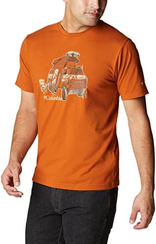 Мъжки t-shirt Columbia Sun Трек с графичен дизайн и къс ръкав