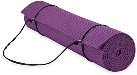 Килимче за йога премиум-клас Gaiam Essentials с каишка за носене на ръка подложка за йога (72 L x 24W x 1/4 инча дебелина)