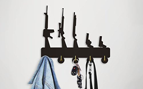 Причиняващи Дни Забавен Пистолет Семейна Форма Дизайн Куки За Палтото на Закачалка за огнестрелни Оръжия Закачалка за ключове Закачалки За ключове Начало Декор с Модерни Стенни Куки