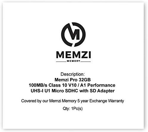 MEMZI PRO 32 GB, 100 MB/vs/с Class 10 A1 V10 Карта памет microSDHC с адаптер за SD карта, Съвместима за Samsung Galaxy М31, M21, M11, А01, A71, A51, A41, A31, A21, A11 Мобилни телефони