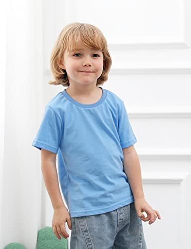 Тениска с кръгло деколте и къс ръкав от памук за момчета COSLAND в тежка категория