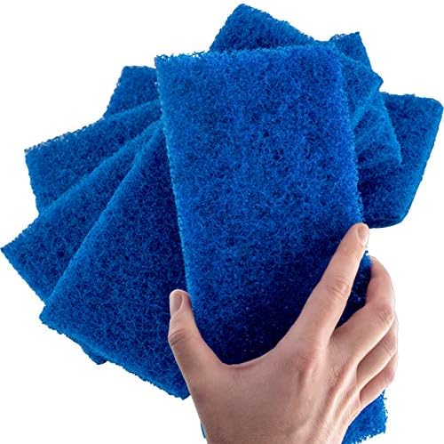 Синя гъба за почистване на средно съдържание XL, 5 бр. Големи универсални найлонова гъба за почистване с размери 10 х 4,5 инча. Почистете Кухни, Бани, плотове и подове, за