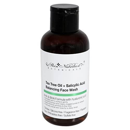 Хранителни Растителни компоненти за измиване на лицето с масло от Чаено дърво и Салицилова киселина, балансирующие кожата на лицето, 1 унция.