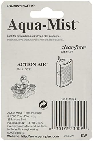 Penn-Plax AS6Q 4-Опаковъчен Аератор Aqua Mist Air с Каменен цилиндър за Аквариум | Лесно се инсталира на вашия помпа | Аэрирует вашия Аквариум