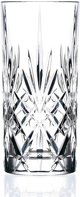 Чаши за вино-Колекция RCR Колекция от Melodia Класическа Чаша за хайбола Традиционен вид и елегантна, Изискана атракция - Набор от кристални чаши за хайбола от 6