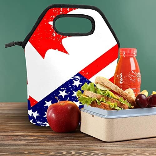 Чанта за обяд GUEROTKR за Мъже, Изолиран Обяд-Бокс, Кутия за Обяд за възрастен, Флаг на Канада