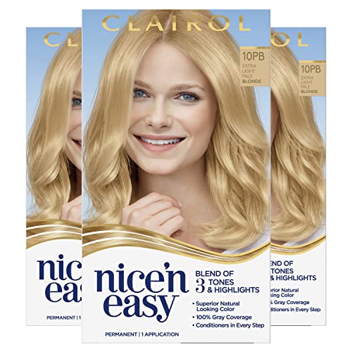 Перманентная боя за коса Clairol Nice'n Easy, 10 кг Много Светло Бледо-кафяв цвят за косата, Опаковки от 3