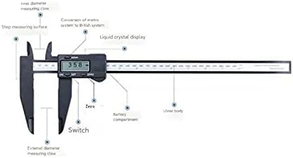 FZZDP Цифров Штангенциркуль 0-300 мм Цифров Штангенциркуль 12 инча LCD Дисплей Микрометрическая Линия