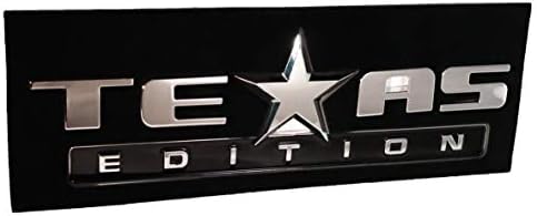 Muzzys (КОМПЛЕКТ ОТ ДВЕ) ХРОМ и ЧЕРЕН Texas Edition 3 м Стикер На Знак подходящ за GMC Sierra Chevy Silverado Sierra Suburban Tahoe Ford F150 Dodge Ram Nissan Titan Truck