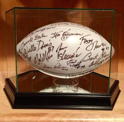 Екипът на Bart Starr Super Bowl SB I Пакърс Подписа Официален договор Wilson NFL Football JSA - Футболни топки с автографи