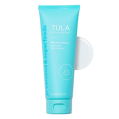 TULA Skin Care Религиозна Класическо Почистващо средство за лице | Нежна и ефективно Средство за измиване на лицето, за отстраняване на грим, хранително и овлажнител | 4,2 унции.