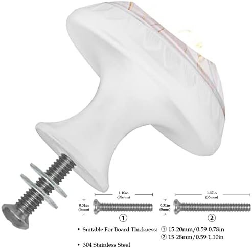 TBOUOBT 12 Опаковки Дръжки За Шкафове, Дръжки За чекмеджета, Дръжки За Шкафа, чекмеджета, Дръжки за чекмеджета, Текстура Мрамор Златисто-Розово Модерна