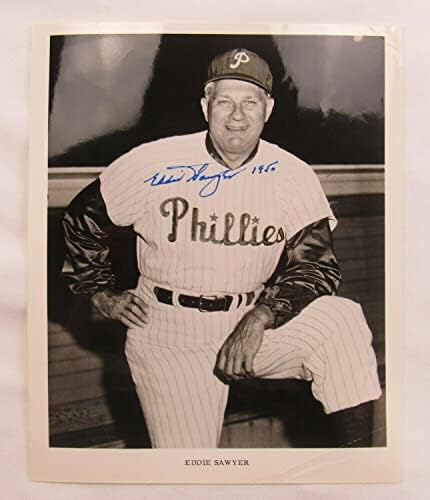 Автограф с автограф на Еди Сойера 8x10 Снимка II - Снимки на MLB с автограф