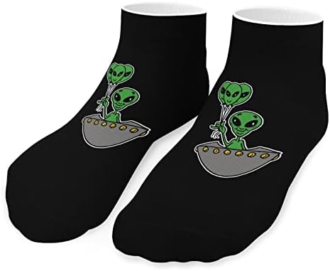 Забавни извънземните, 5 двойки забавни чорапи за бягане, спортни чорапи, без подплата за мъже и жени
