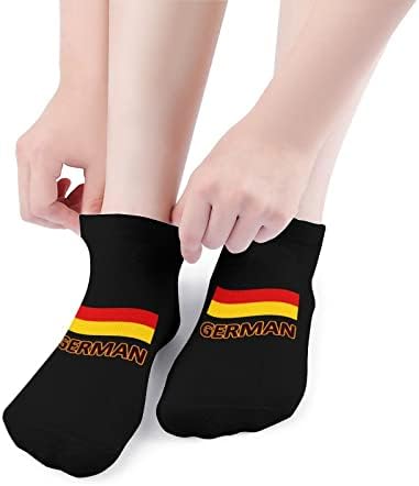 Флаг Германия, 5 двойки забавни чорапи за бягане, спортни чорапи, без подплата за мъже и жени