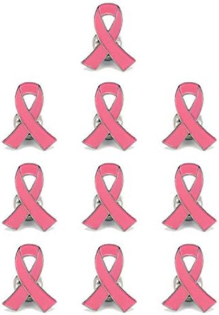 Опаковка от 10 броя, Официална Розова Жени за Повишаване на информираността за рака на гърдата на Ревера, Подаръци от Кристал Lemon срещу рак на гърдата за жени