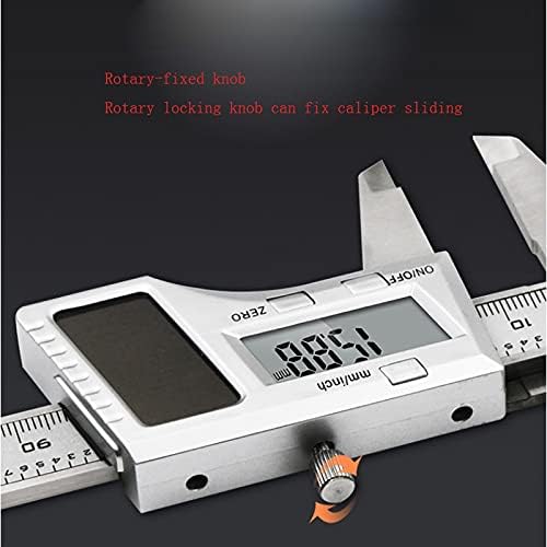 XDCHLK Цифров Штангенциркуль с Нониусом Слънчева Енергия 150 мм, 6Инча От Въглеродни Влакна Композитен Цифров Штангенциркуль Мини-Calipers За Измерване на Бижута