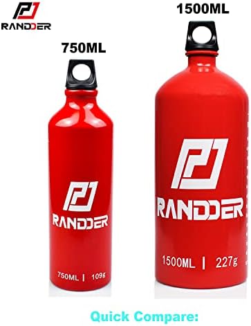 RANDDER 2 опаковка 750 мл бутилки с течно гориво за мотоциклети, на къмпинг, и на извънредни ситуации (0,75 л)