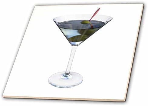 Графични напитки 3dRose Boehm - Алкохолна напитка, на коктейл Мартини - Плочки (ct_357641_7)