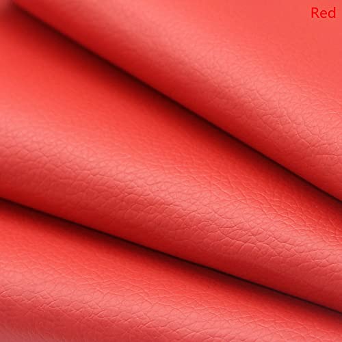 1БР Голям Размер 100X137 см Самозалепващи пластира от изкуствена кожа За ремонт на мека мебел, Наклеивающиеся етикети от изкуствена кожа (червена)
