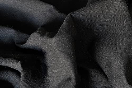 Муслиновая плат от органичен памук, цвят Черен - Памучен плат за рокли, гръб, завеси, покрива възглавница от Органичен памук и дишаща материя - Напълно натурална и екологично - Ширина 60 инча (черен - 2 ярд)