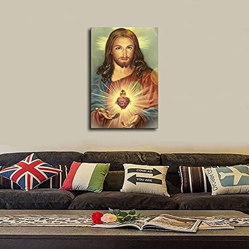 ЙОСОН, Католическата Изображението на Свещеното Сърце на Исус, Плакати, Картини, Декорация, Стенно Изкуство, Без рамка (08 × 12 инча), 08 x 12 см