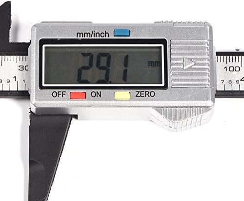 Цифров Штангенциркуль Измервателен Инструмент, с Допълнителен LCD Штангенциркулем Електронен Пластмасова Вътре Навън Дълбочина Степени 0-150 мм (Сребрист)