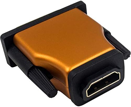 Адаптер Duttek DVI-HDMI Адаптер HDMI-DVI, Двупосочен Адаптера DVI (DVI-D) от един мъж към жената на HDMI с Позлатените конвертером 1080P Full HD Оранжев цвят