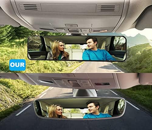 Огледало за обратно виждане Kitbest, Универсално Панорамното огледало за обратно виждане с вътрешната стена за ефективно намаляване на сляпа зона – Широкоугольное – Набъбващо – За леки автомобили, ванове, камиони