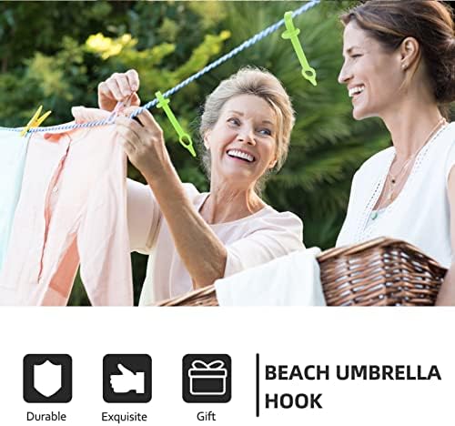 Дрехи куки чадър кука кабелни превръзки, плажен чадър на притежателя на закачалка 10 бр. закачалка за дрехи конектор куки закачалка удължител ролки компактен зелена закачалка куки