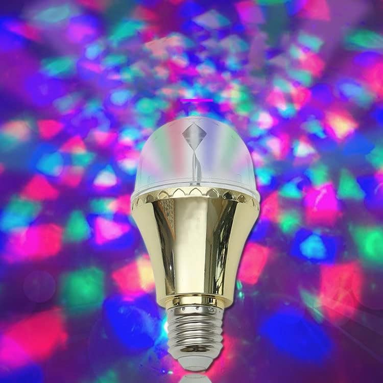 2 Комплекта цветни ротационни лампи E26, led лампа за партита, които променят цвета RGB, Цвят led светкавица поликристални настолни лампи по дискотеки, партита на закрито и открито, партита по повод рождения Ден на