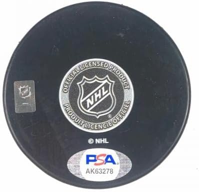 ХЕНРИК БОРГСТРЕМ подписа Хокей шайба PSA/ДНК Чикаго Блекхоукс С автограф - Autograph NHL Pucks