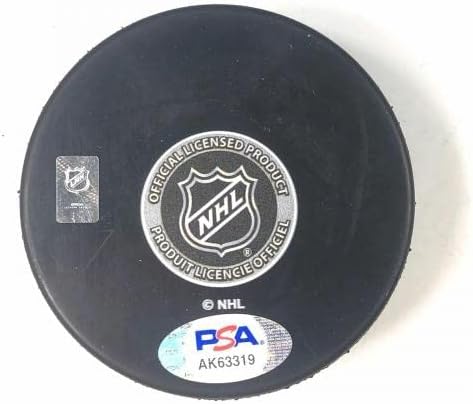 КЕВИН ЛАНКИНЕН подписа Хокей шайба PSA/ДНК Чикаго Блекхоукс С автограф - Autograph NHL Pucks