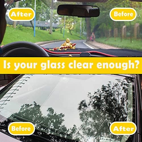 Пречистване на маслената фолио за стъкло на колата + Гъба Крем За отстраняване на стъклена филм Паста За премахване на блажна фолио за Стъкло за Пречистване на Маслената фолио на предното стъкло на Автомобила Средство