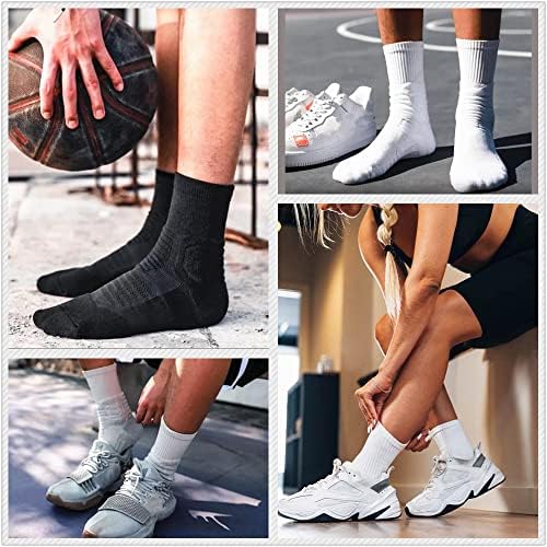 WIFFGO Спортни Меки Чорапи За Мъже, Спортни Влагоотводящие Бягащи Компресия Спортни Размери 6-14 Улични Мъжки Чорапи За Екипажа