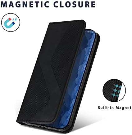 Калъф ZONNAVI за Samsung Galaxy S23, една чанта-портфейл с държач за карти, Калъф от Изкуствена кожа Premium [Магнитен] [Поставка за гледане], устойчив на удари Панти калъф за Samsung S23 (черен)